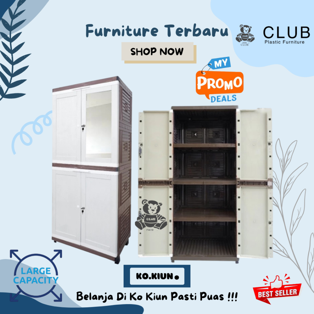 LEMARI PAKAIAN PLASTIK JUMBO CLUB / LEMARI PAKAIAN PLASTIK JUMBO