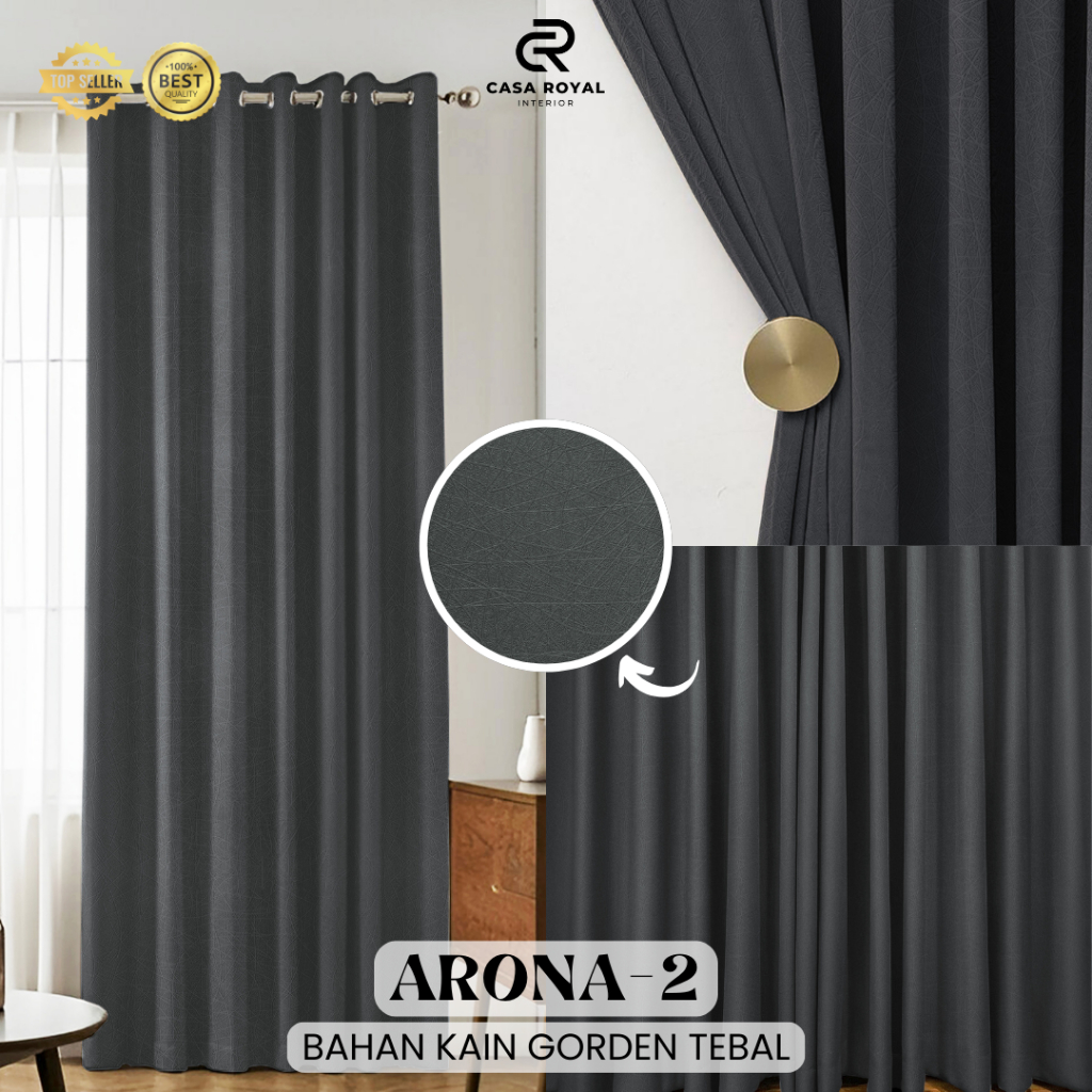 Kain Gorden Doff Blackout - Kain Gorden Bahan Kain Polos Aesthetic (ARONA 2)