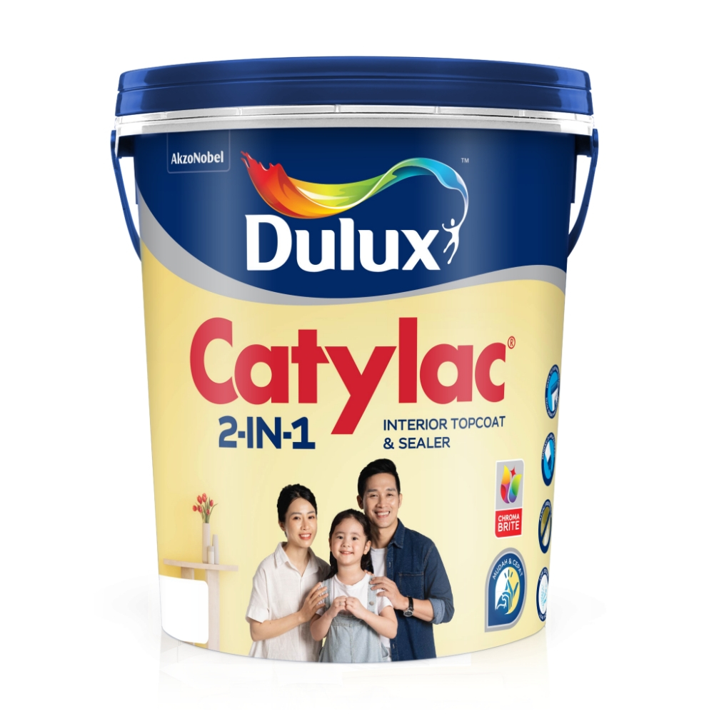 CAT DULUX CATYLAC 2in1 5 KG - PUTIH (Warna Readymix)