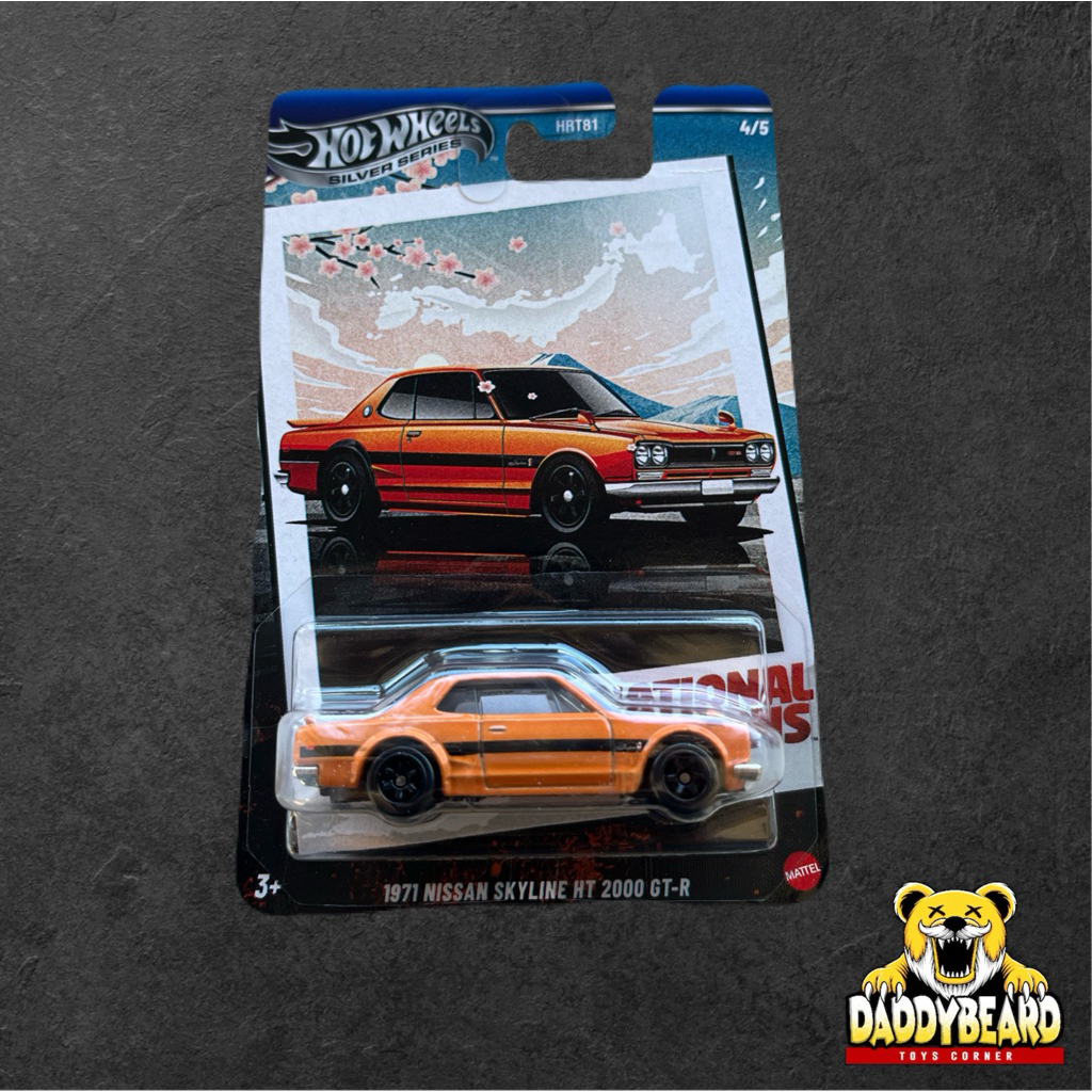 DIECAST HOT WHEELS - 1971 NISSAN SKYLINE HT 2000 GT-R - National Icon Silver Series