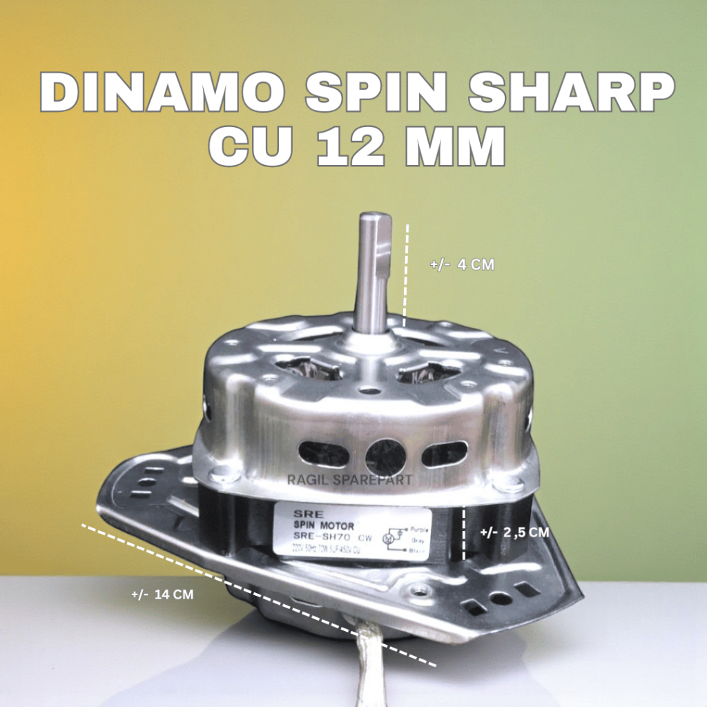 DINAMO SPIN / MOTOR PENGERING SHARP AS 12 MM