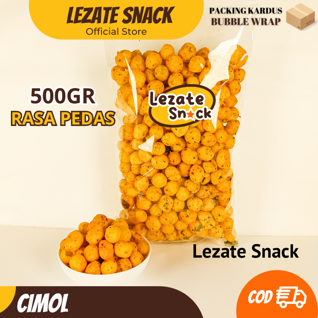 

Cimol Kering Pedas 500GR Murah Gurih Kiloan Renyah / Cimol Pedas Daun Jeruk Bandung Kripik Cimol Kiloan Lezate Snack WAP SHOP