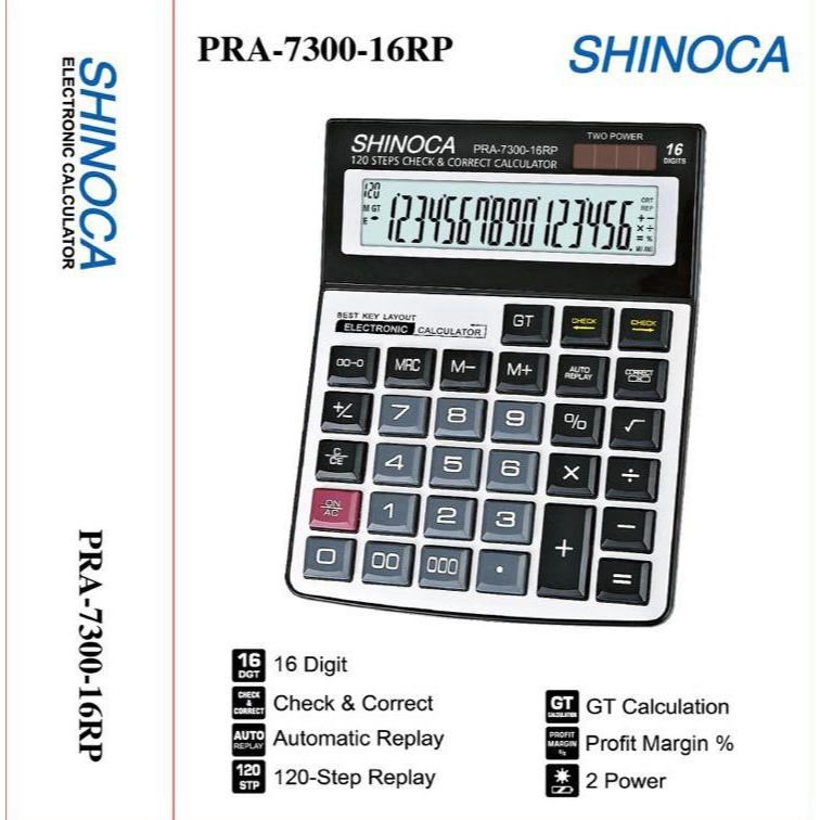 

KALKULATOR 16 DIGIT SHINOCA PRA-7300-16