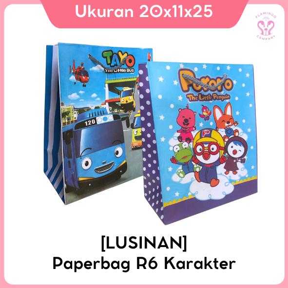 

[LUSINAN] Paper bag R6 Karakter Baby shark Kuromi Avangers Pororo Doraemon Frozen Minion Spiderman HelloKitty MickeyMouse Tayo Cars/ Tas Kado Ulang Tahun / Gift Bag /Tas kartun / Paper bag ulang tahun