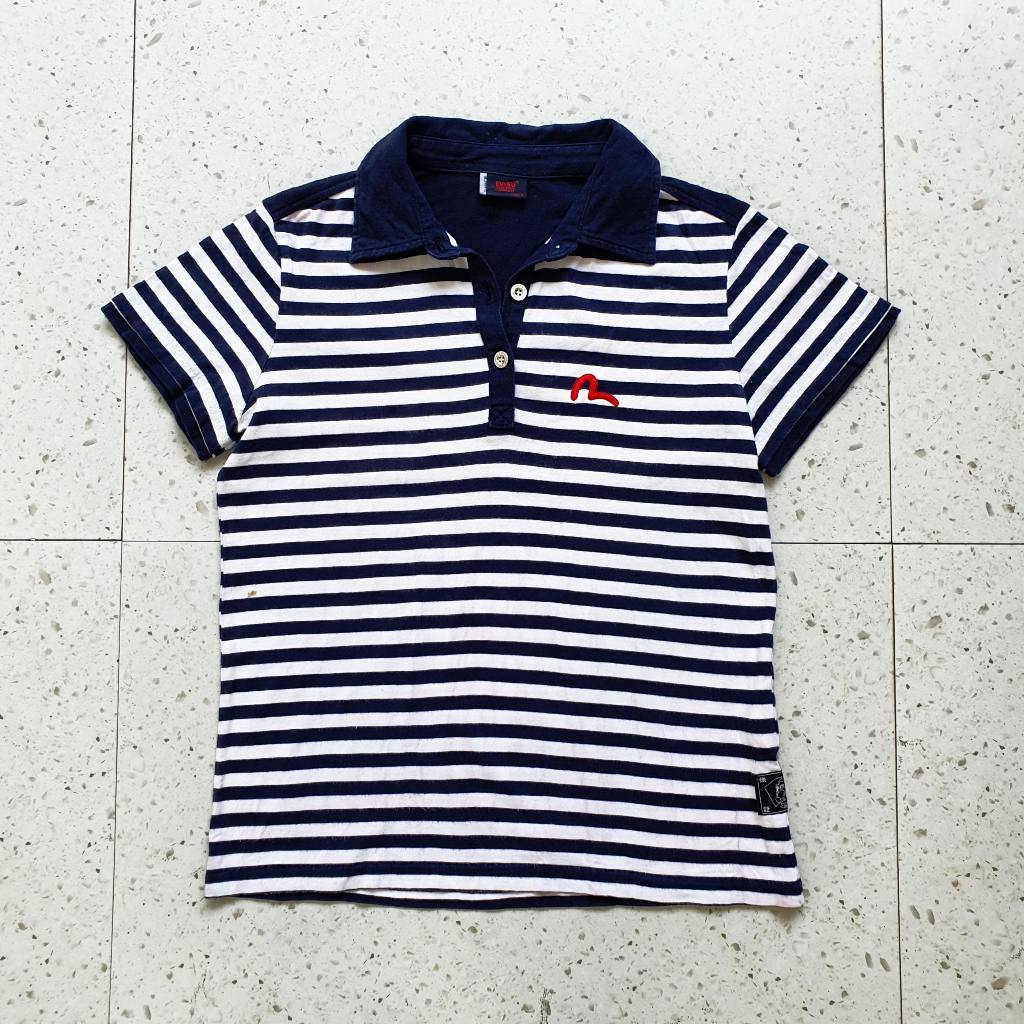 Baju Kaos Polo Wanita Anak Evisu / Size M - LD 45 cm / Bekas - Second - Preloved