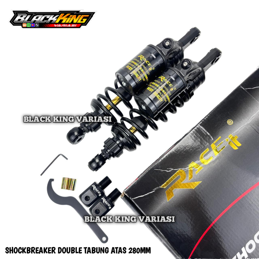 Shockbreaker 280MM Matic Bebek Shock Belakang Tabung Atas Double 280mm Universal Matic Bebek Shock B