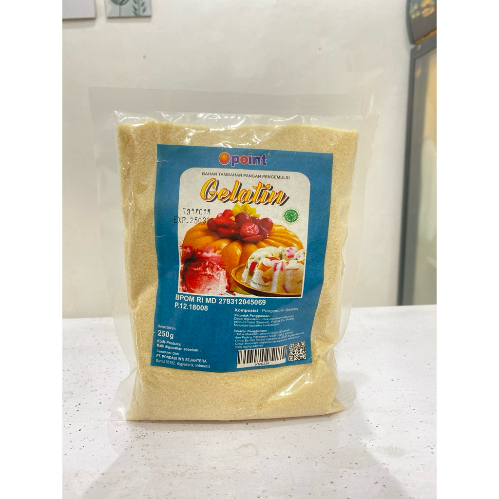 

Gelatin HALAL merk POINT 250gr