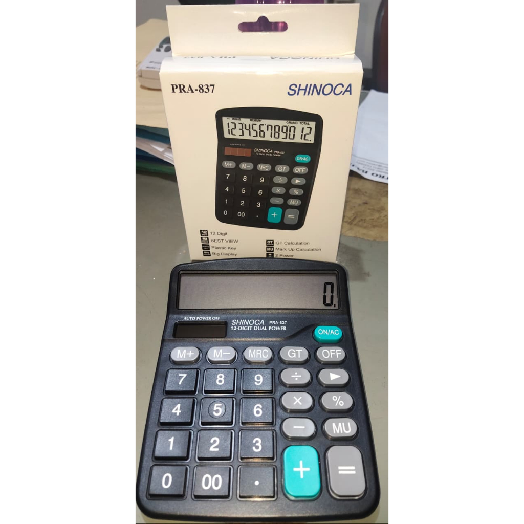 

KALKULATOR 12 DIGIT SHINOCA PRA-837