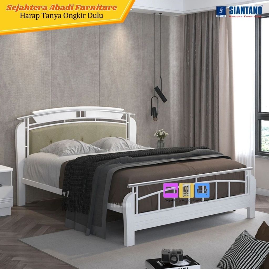 Ranjang Besi Siantano Bahama Divan Besi Uk 160 Dan 180 / BED BAHAMA SIANTANO FURNITURE