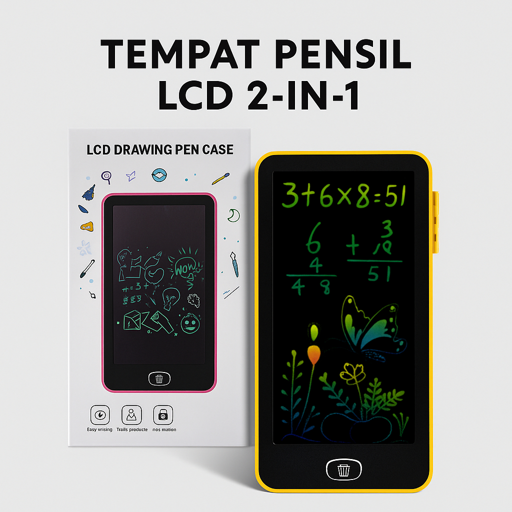 

Kotak Pensil Drawing Pad Ukuran Besar 2 in 1