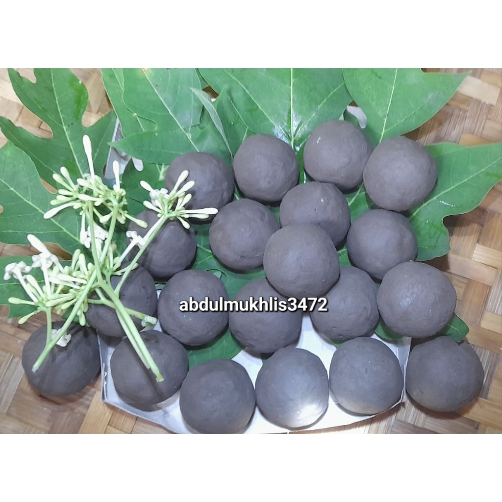 ampo tanah liat isi 5 pcs , ampo lempung , penghilang rasa pahit daun pepaya , ampo tanah lempung , 