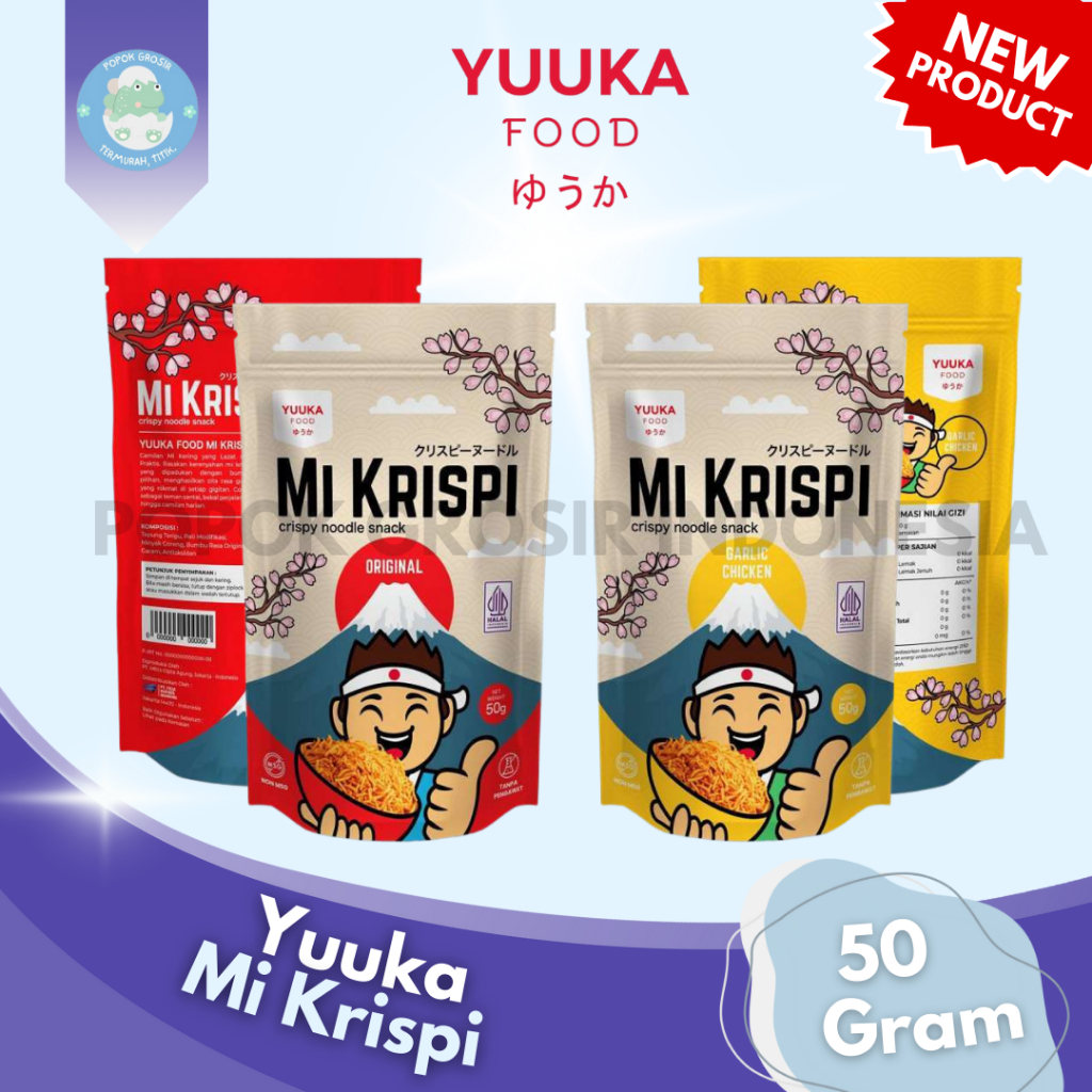 

YUUKA FOOD Mi Krispi 50g | CRISPY NOODLE SNACK | SNACK CEMILAN ANAK 1TH+