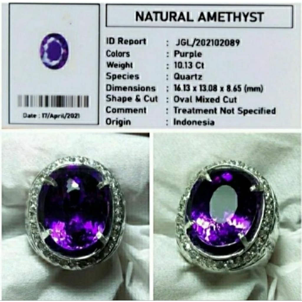 NATURAL KECUBUNG INDONESIA Ada batu amethyst borneo wulung kalimantan lampung bacan doko palamea pan