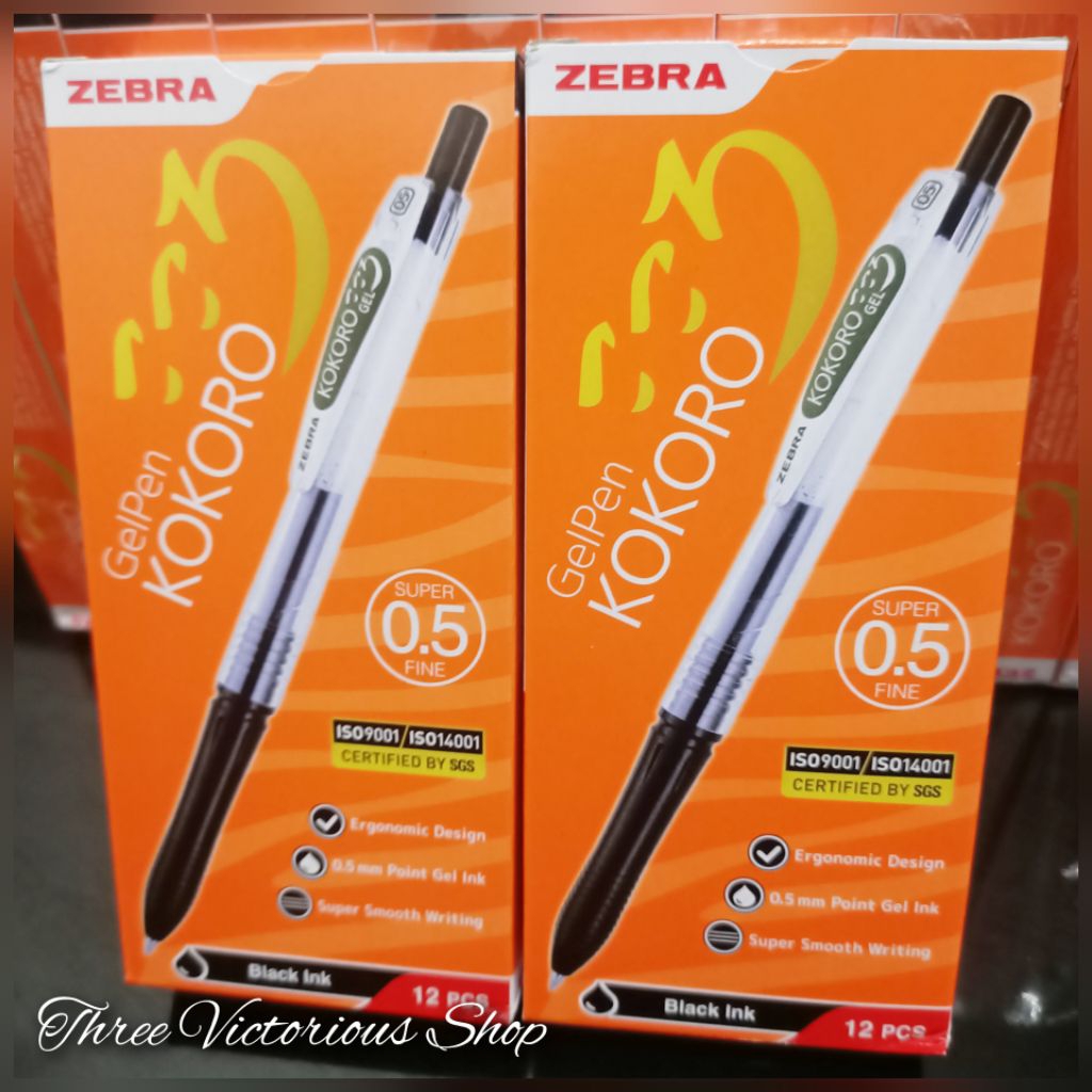 

Original ZEBRA KOKORO gel pen 0,5 Black bulpen pena pulpen