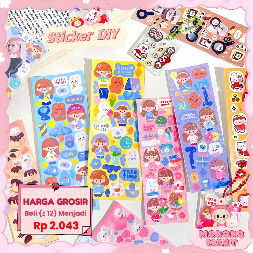 

MM Stiker MOMO Terbaru Panjang Stiker DIY Dekorasi Lucu Aksesoris Dekor Photocard Kpop Card Lucu