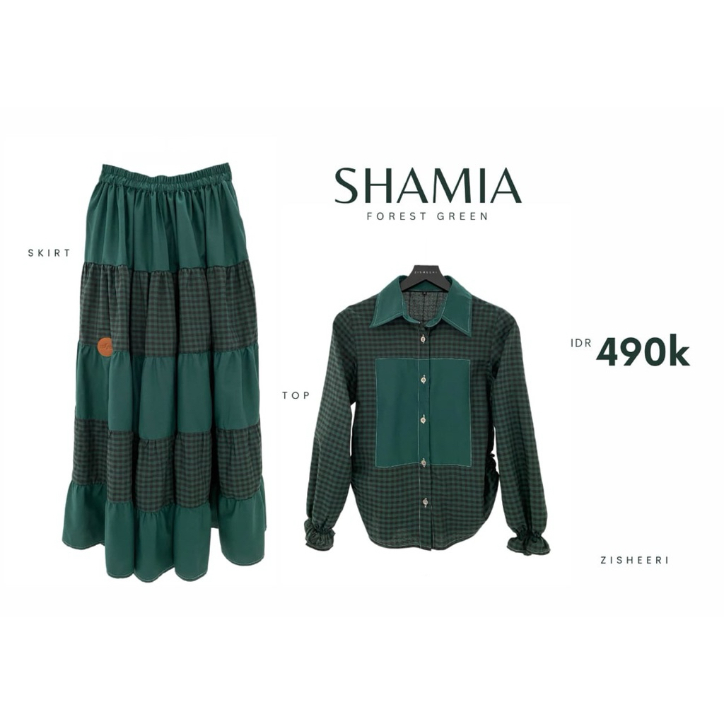 Zisheeri Shamia One Set Daily Full Katun Premium Ada size XS-5XL