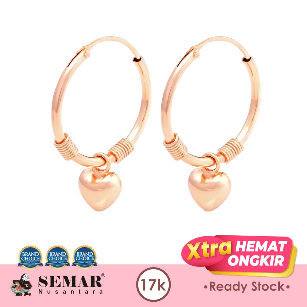 Anting Emas Jipsi Mainan Love Gold 17K Semar Nusantara