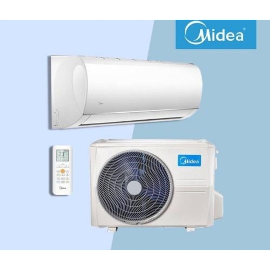 ac midea 1/2 pk low watt paket pasang