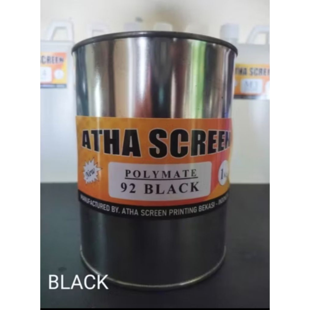 

{* ATHA SCREEN CAT *} Tinta sablon plastik,karung dll ( BLACK )