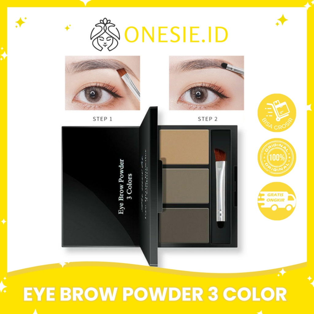 3 in 1 Color Eyebrow Powder Bedak Alis LA146 3605