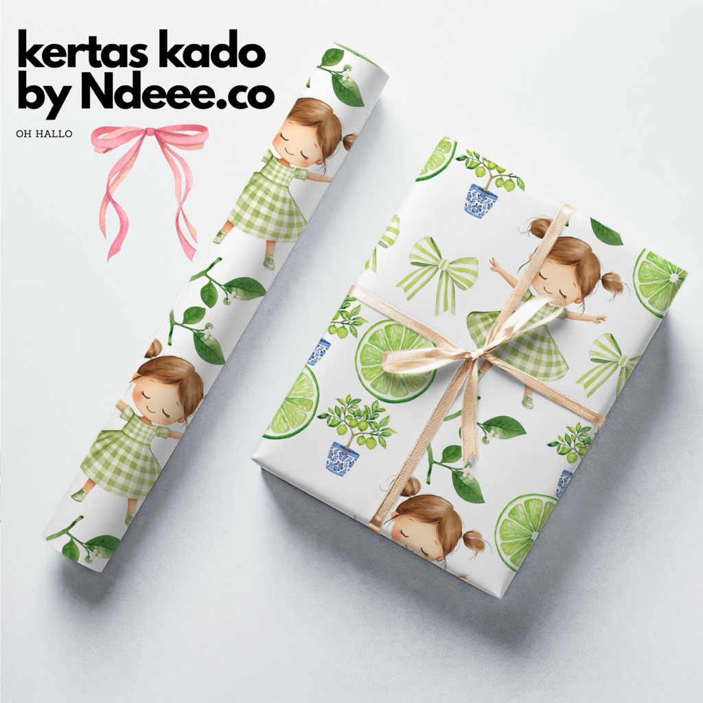 

Kertas Kado | Lime Pattern | , Cute Wrapping Paper for Birthdays, Anniversaries, Holidays, Love and Gifts