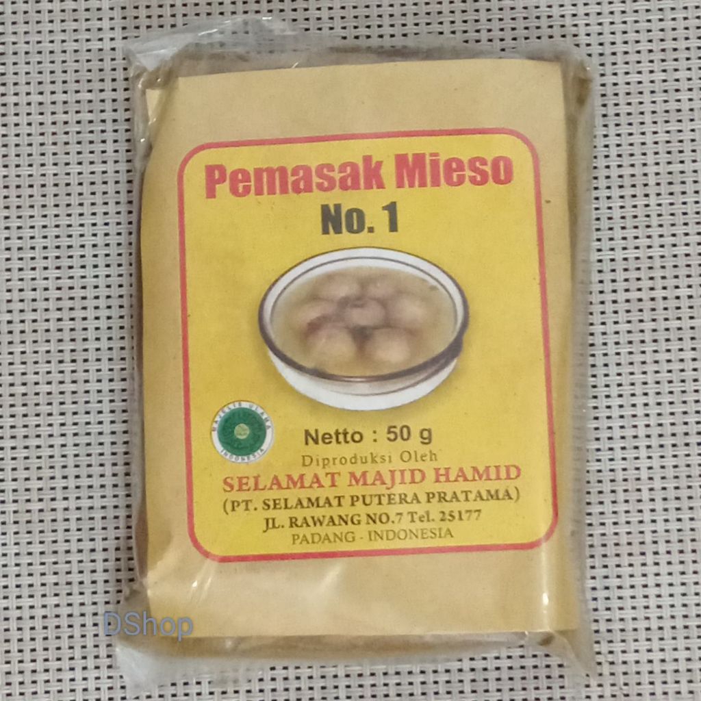 

Bumbu PEMASAK MIESO Asli Padang No.1 SELAMAT MAJID HAMID Netto 50gr
