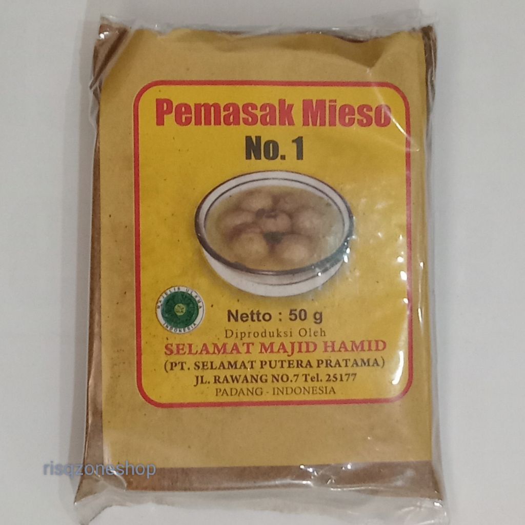 

Bumbu Pemasak MIESO Asli Padang No.1 SELAMAT MAJID HAMID Netto 50gr