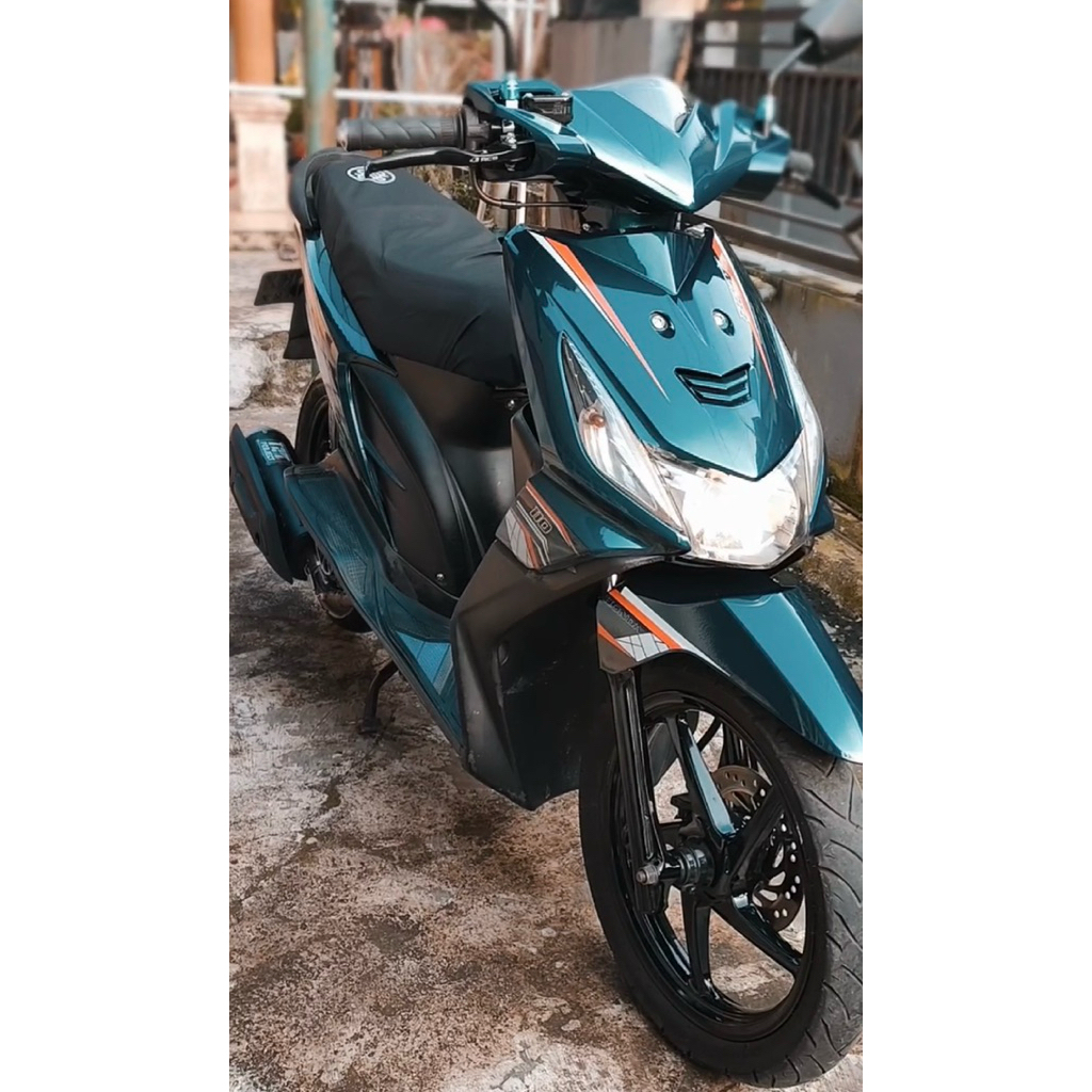 Striping beat karbu transparan bahan maxdecal glossy