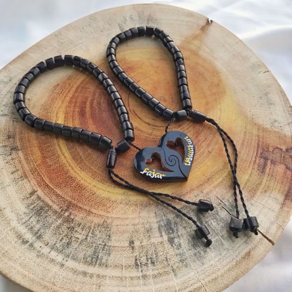 Harga sepasang bisa ukir nama Gelang Kaokah/Kaokah/kaukah couple marjan motif love