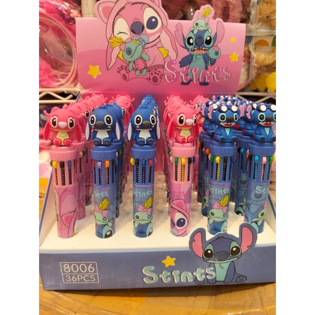

1 BOX PEN 10 WARNA STITCH NEW PREMIUM ISI 36