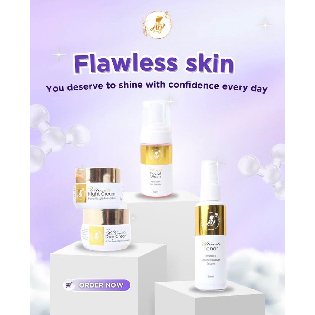 AG GLOW SKINCARE ULTIMATE SERIES I Paket pencerah cocok semua jenis kulit