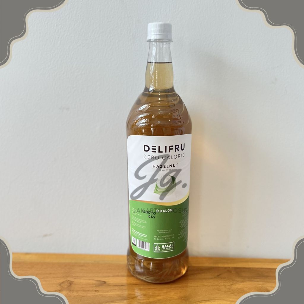 

Delifru Zero Calorie Free Sugar Hazelnut Syrup 1 Liter - Sirup Bebas Gula 0 Kalori Hazelnut