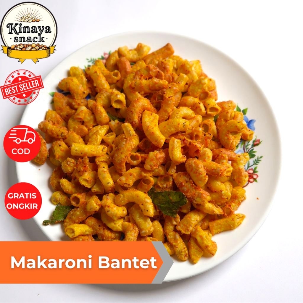 

MAKARONI BANTET PEDAS DAUN JERUK 500 GRAM 1 KG GURIH RENYAH