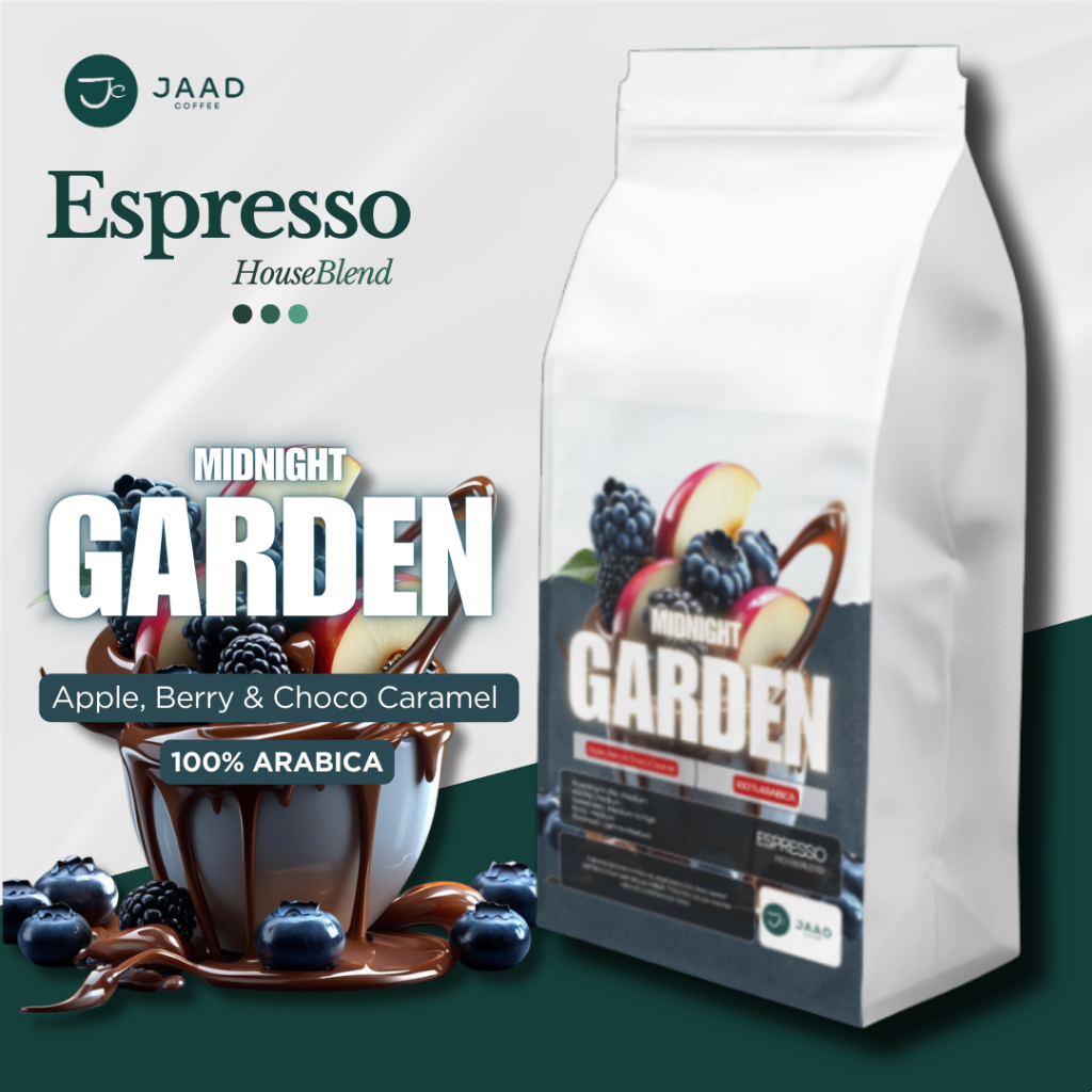 

Midnight Garden 100% Arabica - Espresso House Blend Series Grade 1 - Kopi Bubuk Fresh Roasted