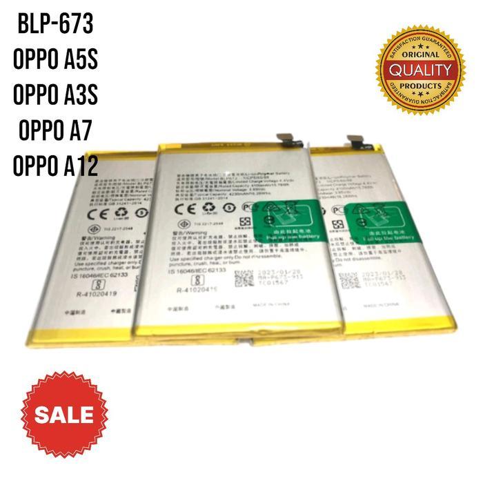 Batre Oppo BLP-673 Asli untuk Oppo A5S/ A3S/A7/dan A12 Baterai Battery Ponsel - BLP-673