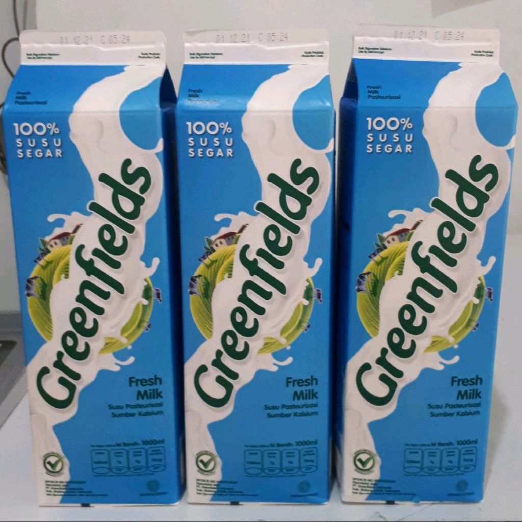 

Greenfields susu fresh milk 1 liter KARTONAN