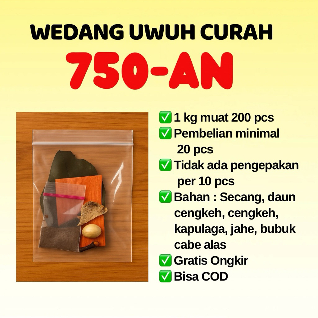

Wedang Uwuh 750-an – Minuman Rempah Pedas Hangat & Sehat