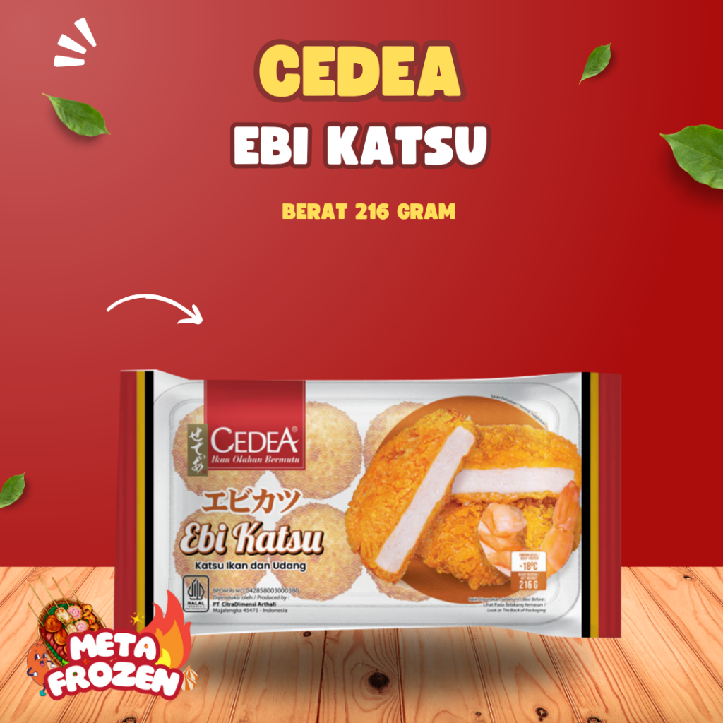 

Cedea Ebi Katsu Frozen 8pcs 216gram Shrimp/ Crab Katsu