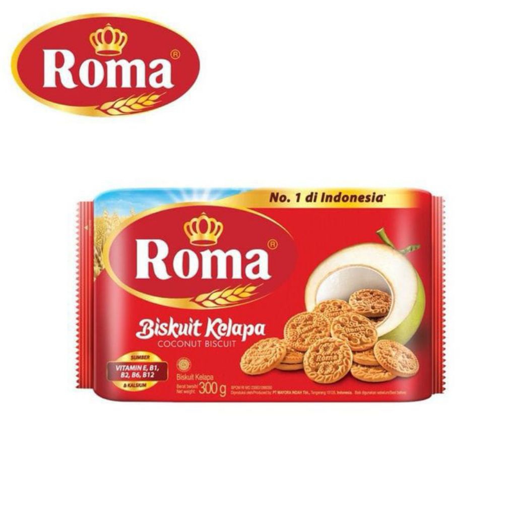 

[1 Dus] Biscuit Roma Kelapa 300gr isi 28psc| jajan hajatan murah