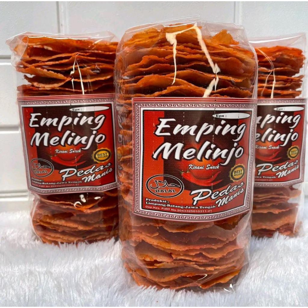 

Emping Melinjo Jumbo Pedas Manis 500 gr Mentah kwalitas Super
