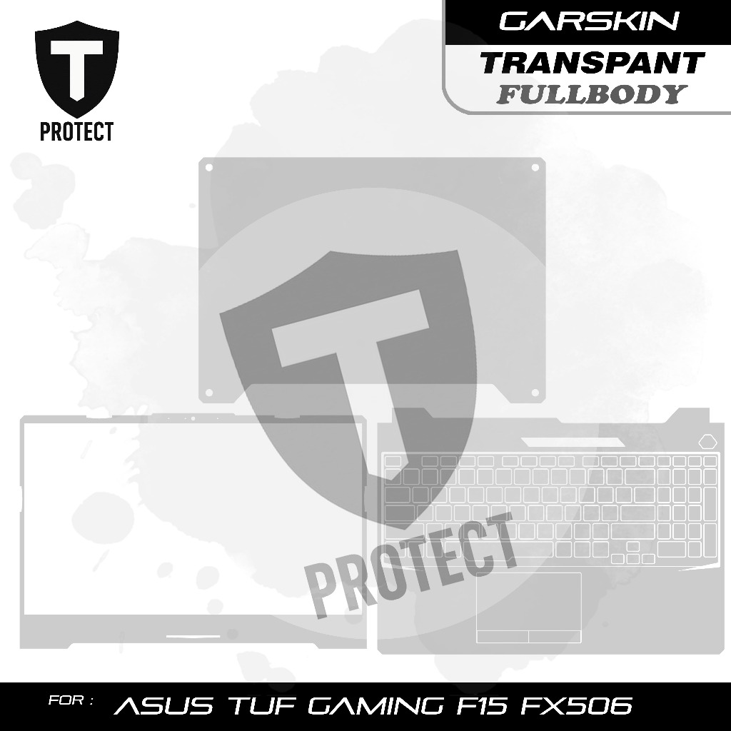 Cover Garskin Laptop Transparan / Gliter Fullbody Asus TUF Gaming F15 FX506HF FX506HM FX506HCB