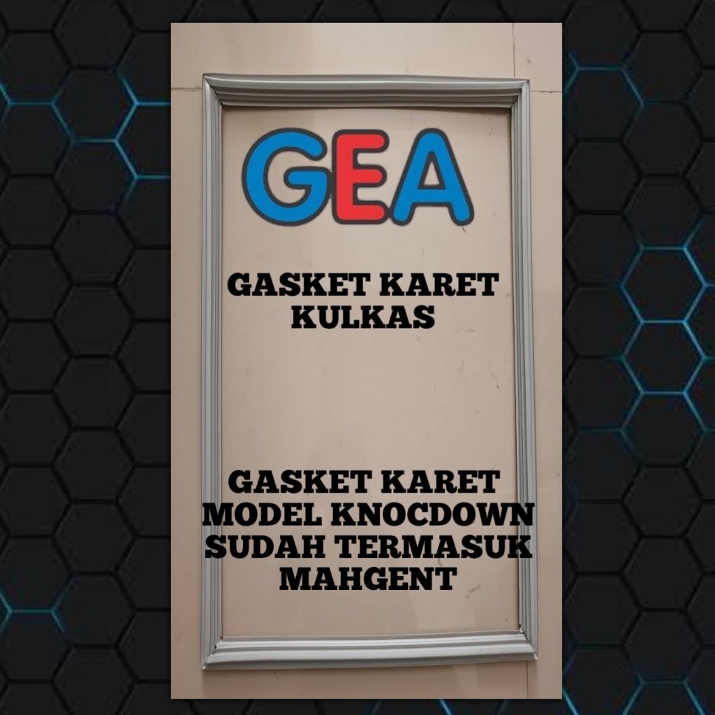 GASKET KARET PINTU FREEZER FRIZER GEA KNOCK DOWN 96 X 65 CM
