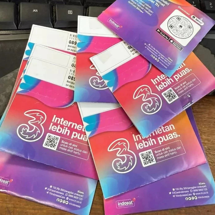 Kartu Perdana HiFi Air 4G LTE UNTUK Modem ROUTER / MiFi SIM CARD INDOSAT TRI HUAWEI / HKM Router