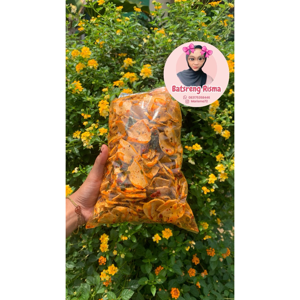 

keripik basreng pedas daun jeruk