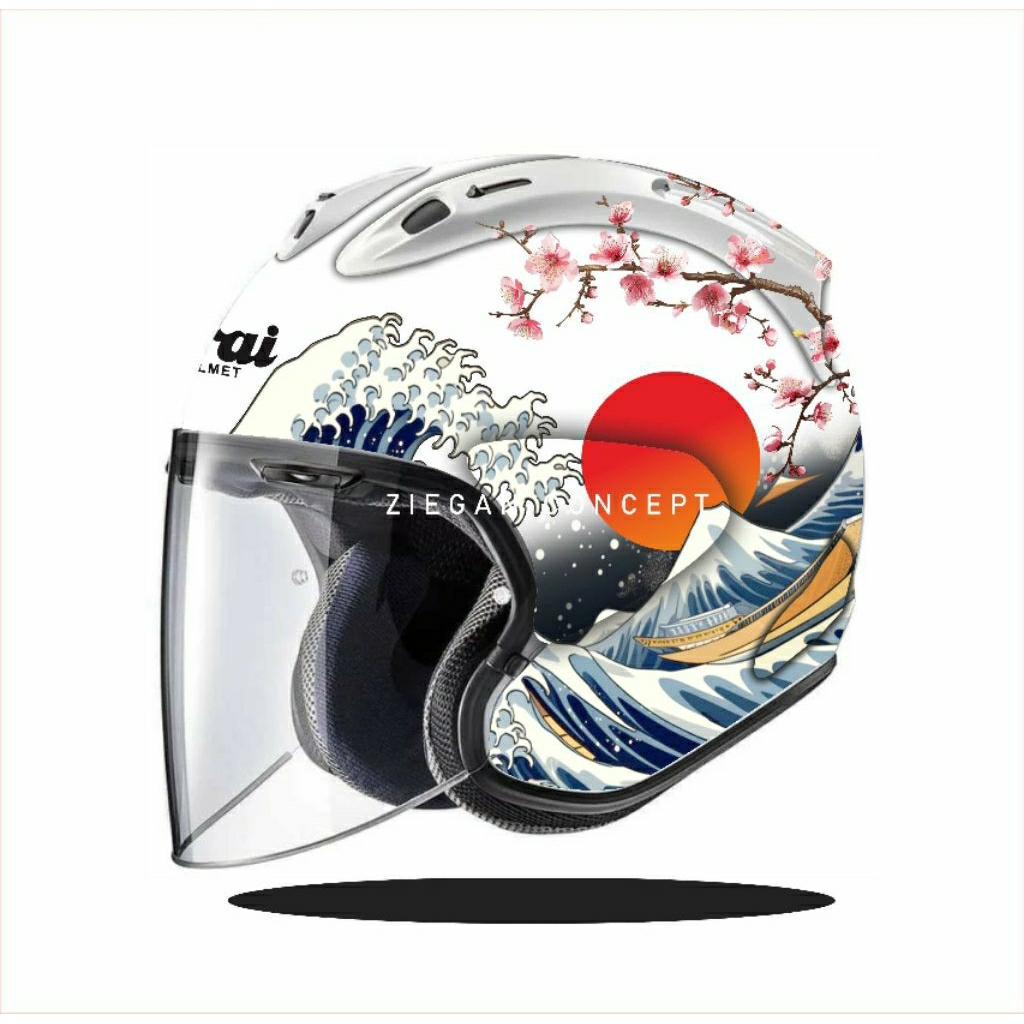 Water Slide Decal Arai Sakura Fuji Custom Desain