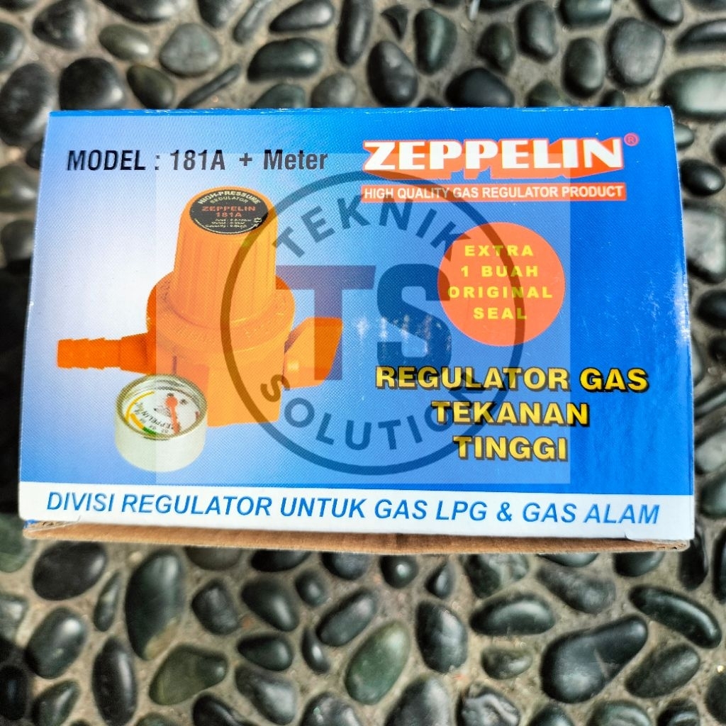 Regulator gas LPG Zeppelin High-Pressure 181A+Meter