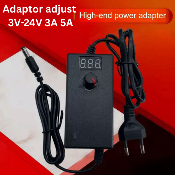 Adjustable Adaptor 3V 24V 3-24V DC 3A dan 5A  Switching Power Supply SMPS PSU