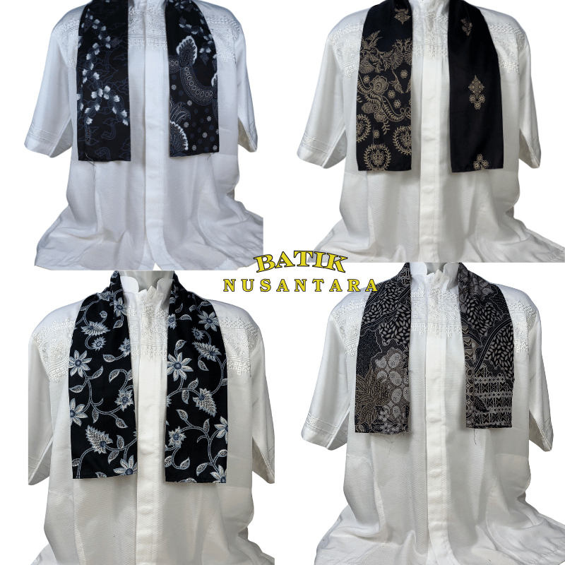 syal batik wanita /pria syal leher khas betawi motif batik modern