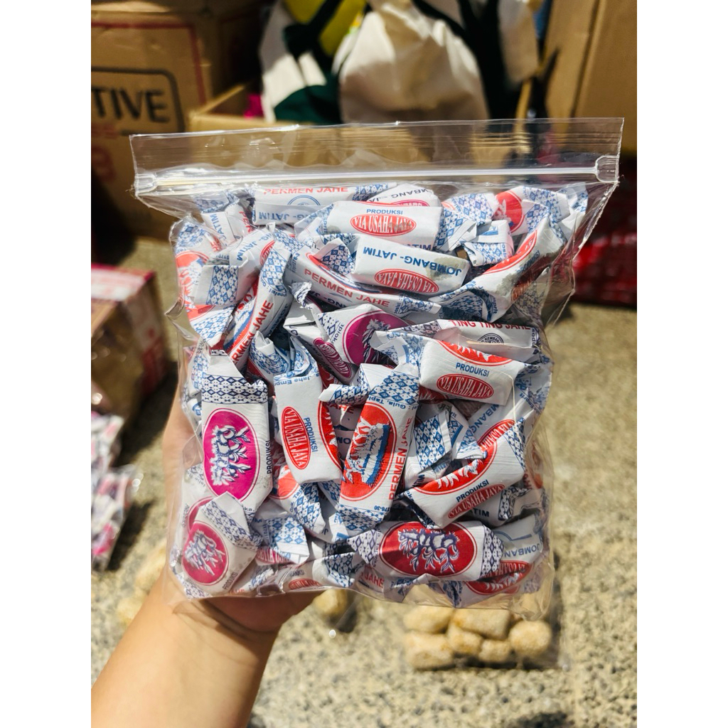 

Permen/tingting jahe kemasan 500gr dan 250gr
