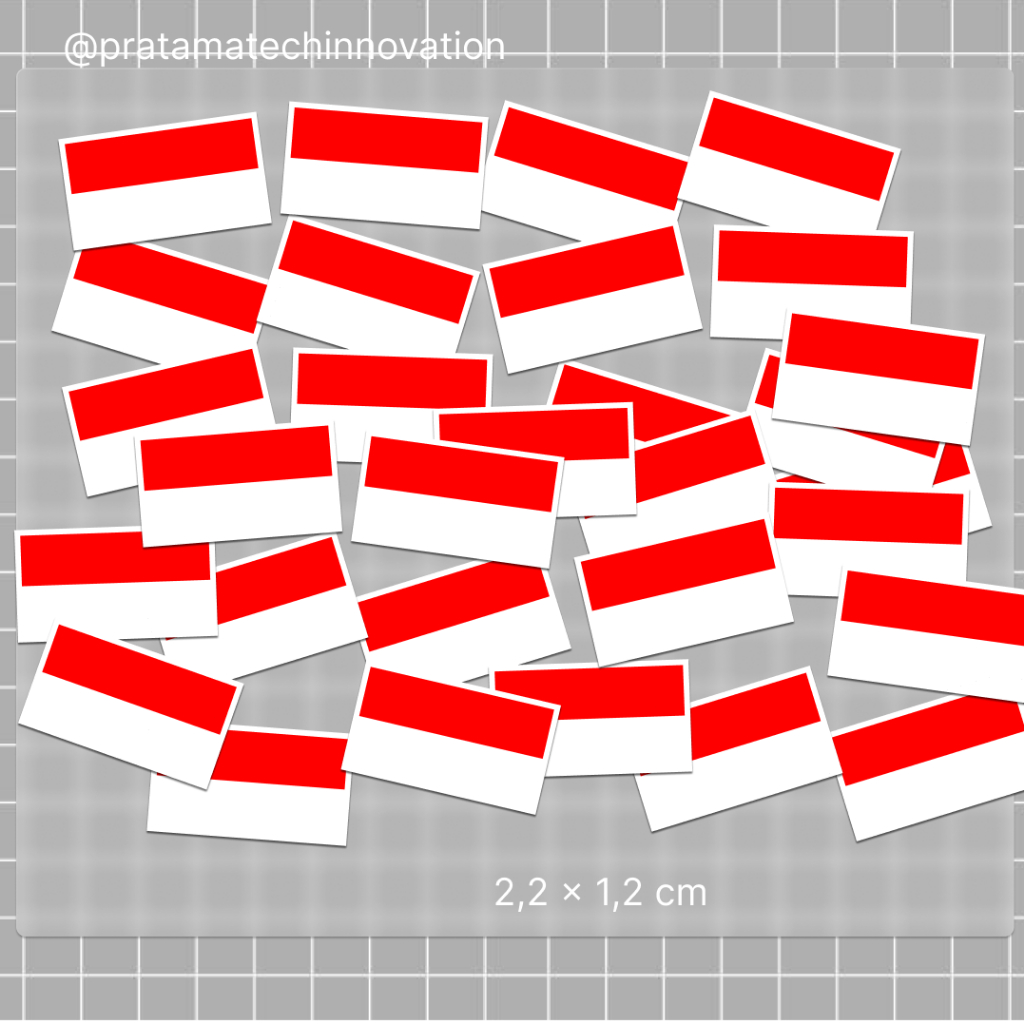 

Stiker Bendera Indonesia Mini Vinyl Premium Tahan Air 2.2x1.2 cm